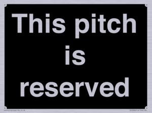 This pitch is reserved